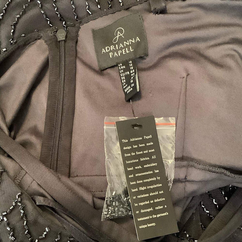 🎉HP🎉 💎ADRIANNA PAPELL Purple Embellished Gown - Picture 9 of 11